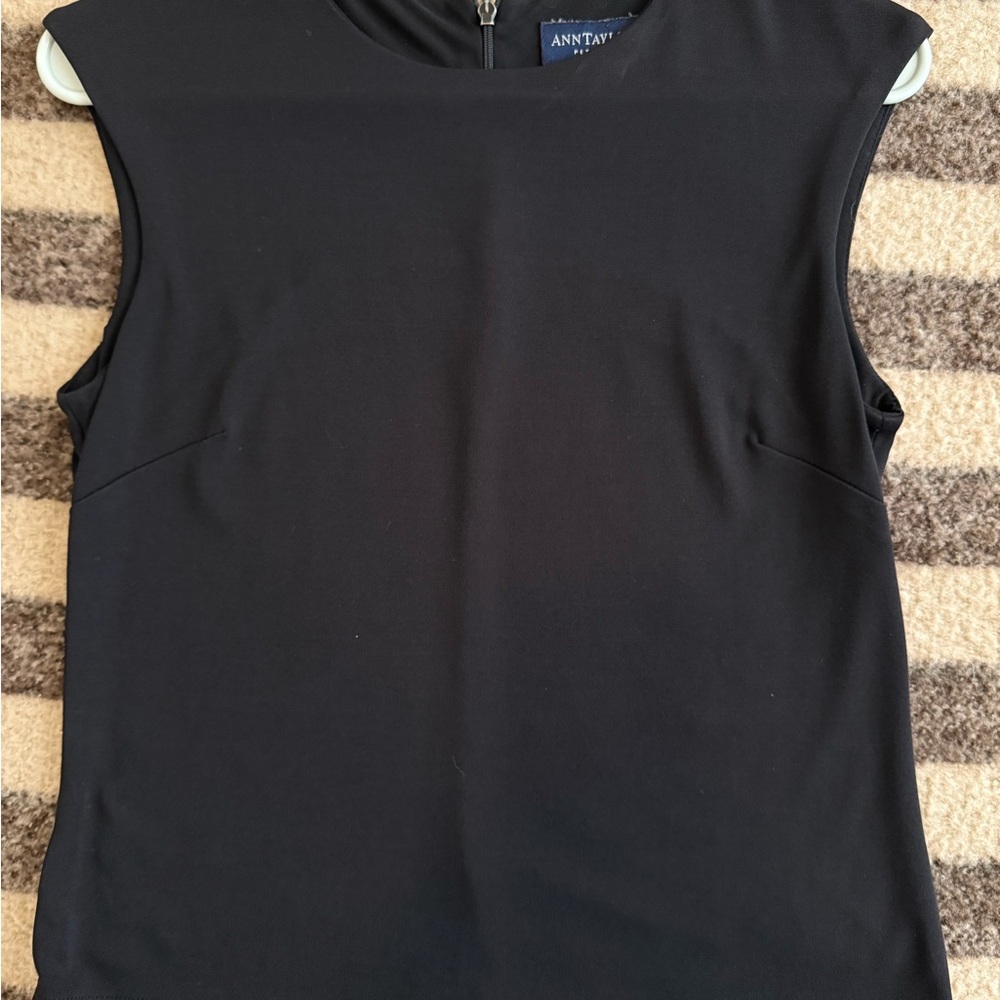 Ann Taylor Classic Black Sleeveless Blouse